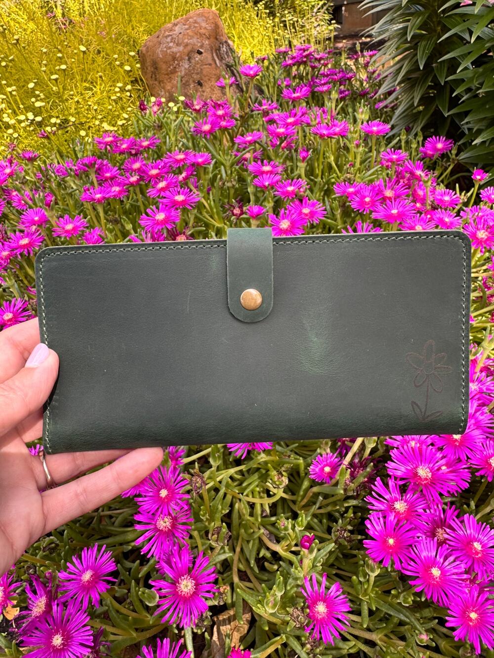 Genuine Leather Wallet DYNASTY GREEN Leather REAL LEATHER Wallet FAST SHIP